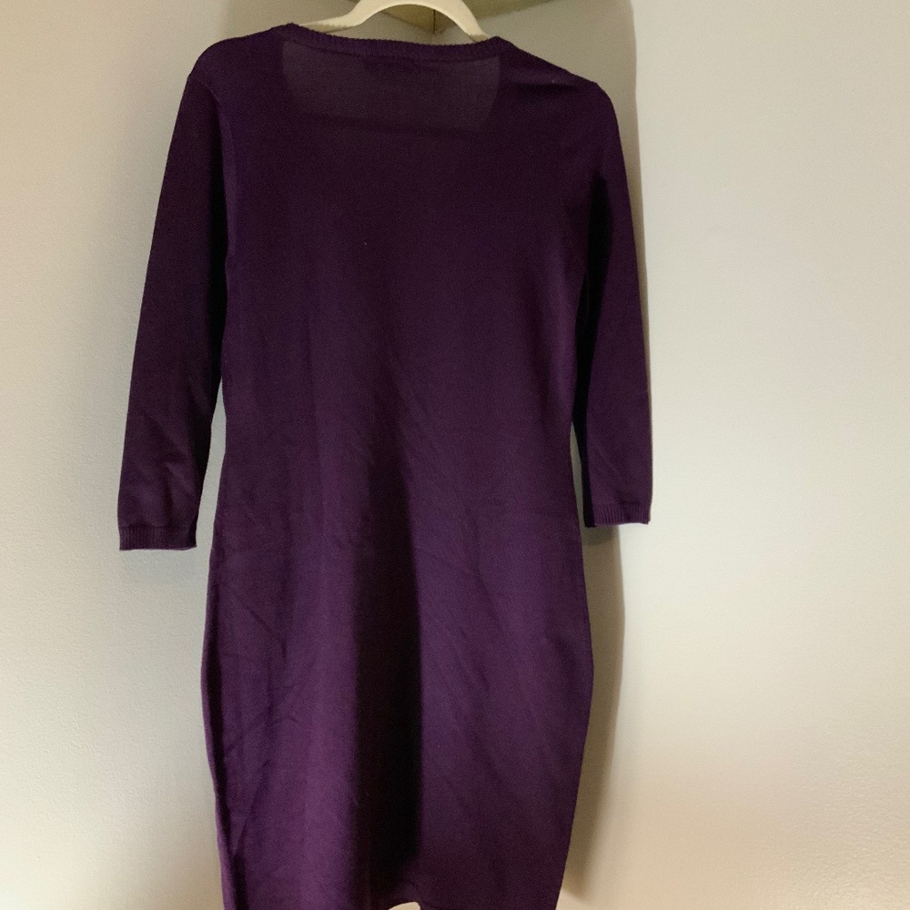 Calvin Klein Purple M Sweater Dress, Lightweight, Stretchy ‘Normcore Officecore - Picture 2 of 8